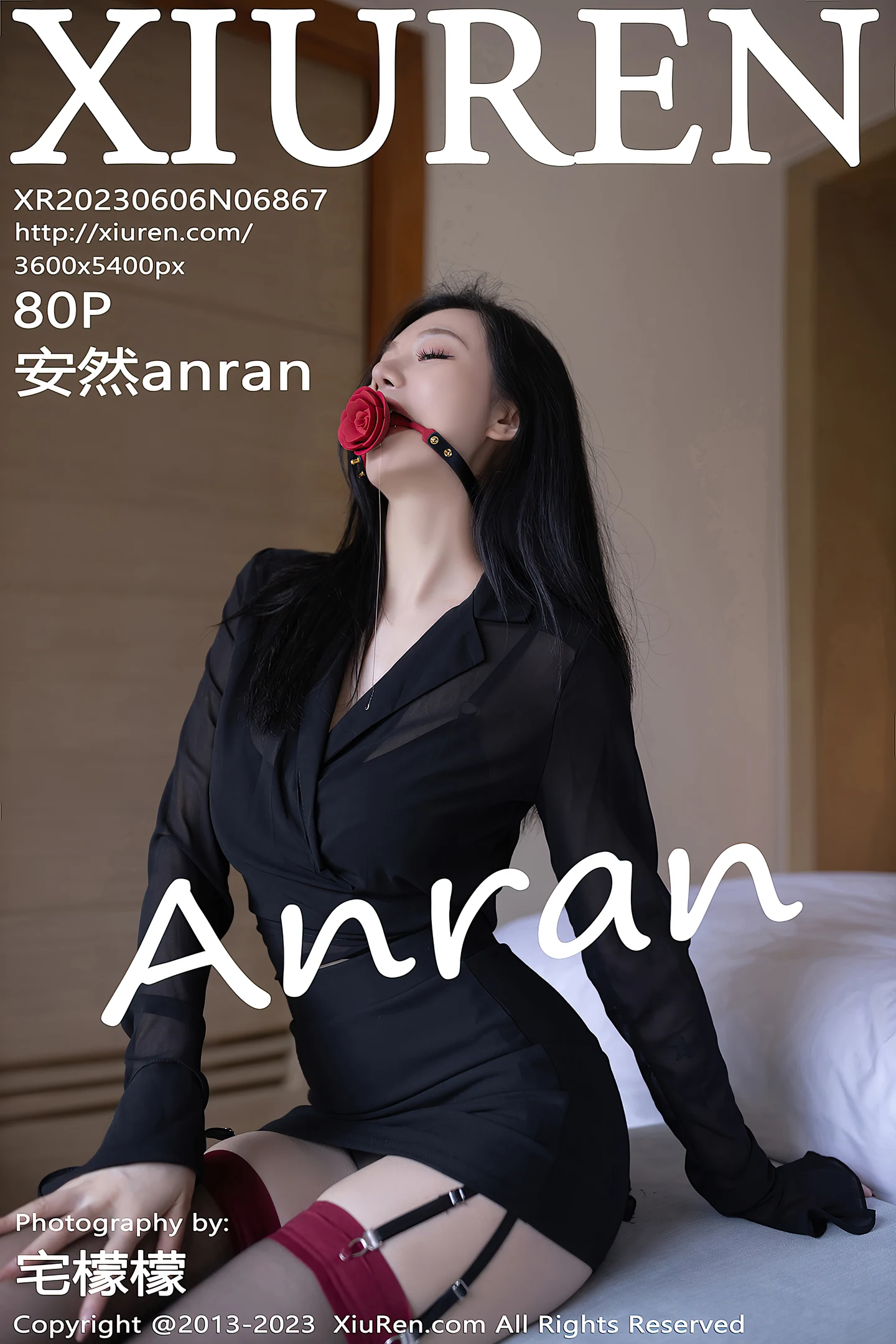 [XiuRen秀人网]No.6867_模特安然anran私房性感黑色内衣配黑丝吊袜秀曼妙身姿诱惑写真80P-秀人网 - XiuRen.Space